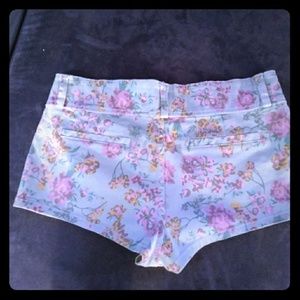Floral jean shorts